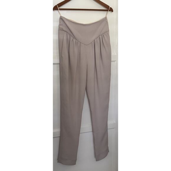 Chloe Pants - Chloe Made In France Tapered Leg Taupe Soft Pink Pant Sz Fr 36 US 4 Small